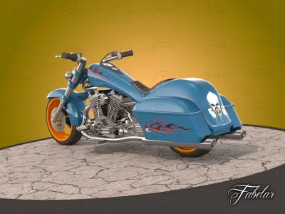 Motorcycle 01 Low-poly 3D model