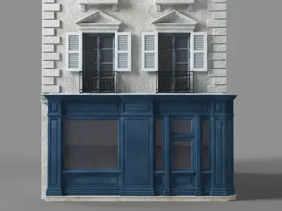 Paris apartment Low-poly 3D model
