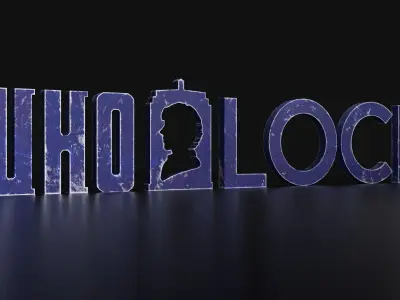 Wholock Logo Low-poly 3D model