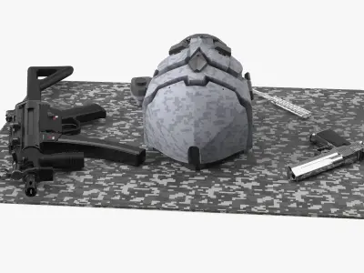  Custom Loadout Assembly with Knife Guns and Faceplate 