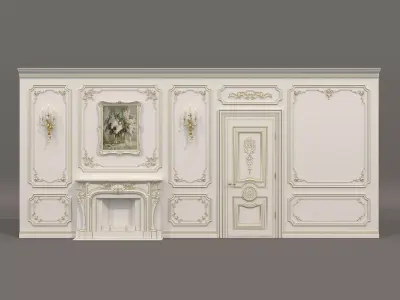 Wall Molding in Classic French style 43 3D model
