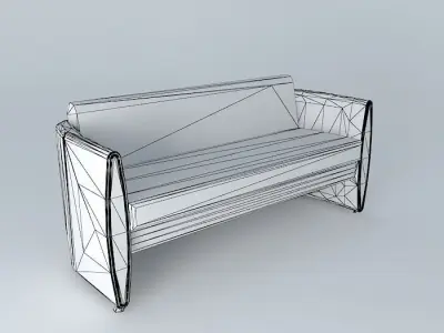 Simple light green sofa Free 3D model