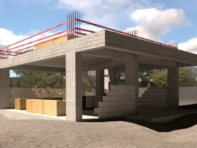 CONSTRUCTION SITE Low-poly 3D model