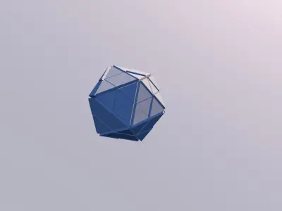 Sci Fi Object No10 - Pyramid Sphere Torus 2019 Low Poly 3D model