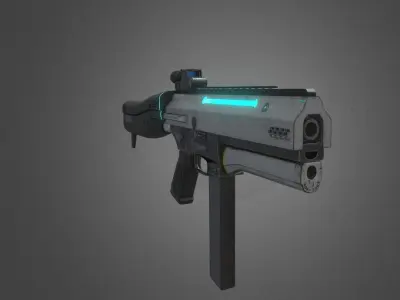 Sci-fi Gun Low-poly 3D model