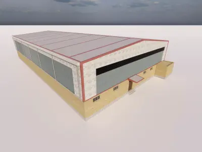 Warehouse-Warehouse Building 3D model 8