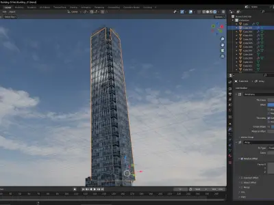 Skyscraper Buildings Pack Low-poly 3D model