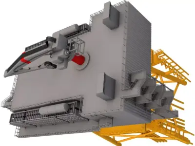 Offshore Wind Farm Substation 3D model