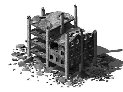 The future world - street waste 03 3D model