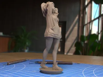 Cyberpunk Edgerunners - Rebecca With Jacket 3D print model