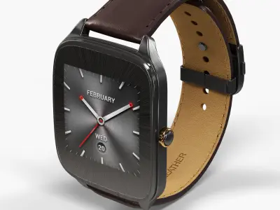 Asus ZenWatch 2 WI501Q smartwatch Low-poly 3D model