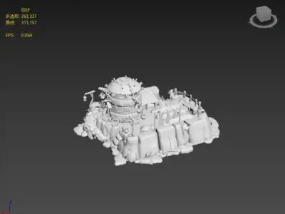 Stylish Next Generation Farm Low-poly 3D model
