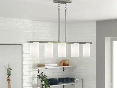 Delvin Light Kitchen Island Linear Pendant - 2 Colour 3D model