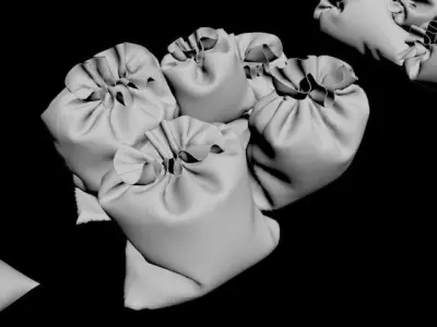 garbage bags collection 3D model