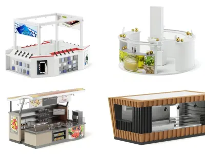 Mall Equipment Set 3D model