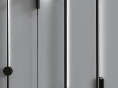 Modern Led Wall Lamp Collection 3D model