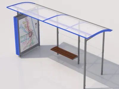 MMCite Skandum 110b Bus Shelter 3D model