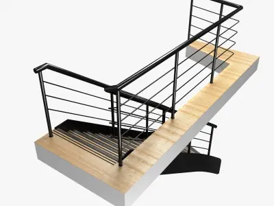 interior boat stairs 3D model