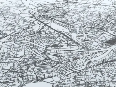 Geneva Road Network and Streets 3D model