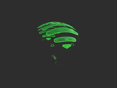 Scifi Parachute A02 Projection  - Character Accessories Design Low-poly 3D model