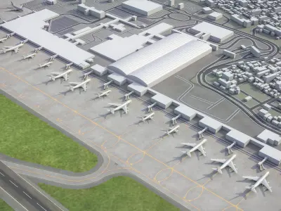 Ngurah Rai International Airport - DPS Low-poly 3D model