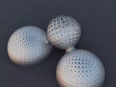  Simple Universal Organic Blob Sculptures Pack Low-poly 3D Low-poly 3D model