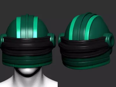 helmet high poly sculpt 3d printable  3D model