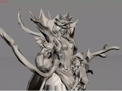 Vexana Sanguine Rose Low-poly 3D model