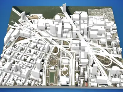 Cityscape New York Downtown 3D model