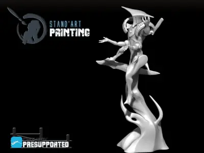 Aeteris stamp art painting - demon 3D model