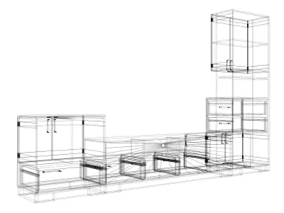 tv stand 71 3D model