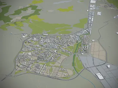 Guadalajara  Low-poly 3D model