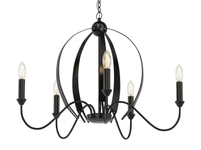 RUFUS wrought iron chandelier 3D model
