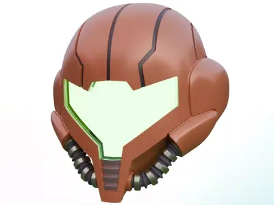 Samus Aran Wearable Helmet  Metroid Prime 3 Corruption  Cosplay 3D print model