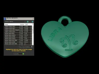 Kids Heart Pendants 3dm STL OBJ FBX Renders Details 3D print model 3