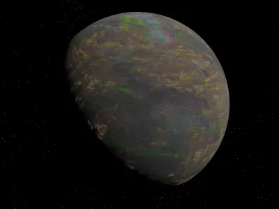 alien moon 008 Low-poly 3D model