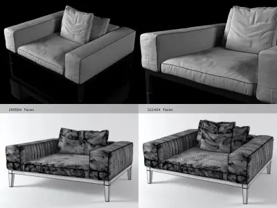 Lifewood armchair 3D model