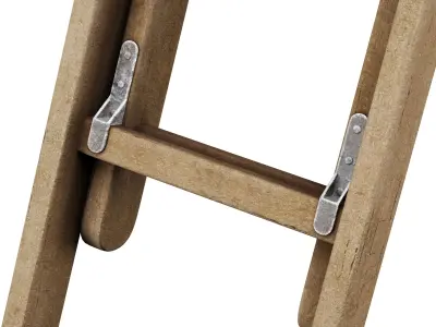 old wooden ladder 3D model