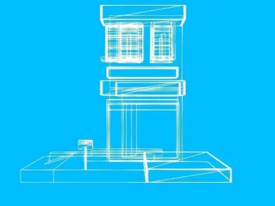 Low Poly Green House Low-poly 3D model