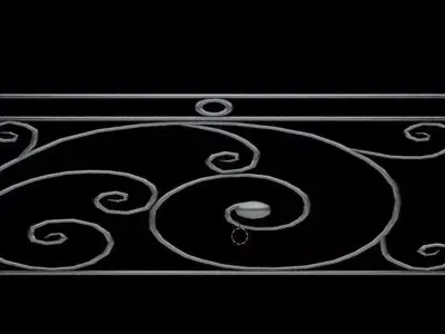 Forged Fence 3D Free low-poly 3D model