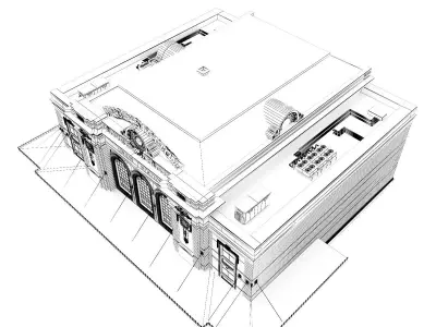 Denver Union Station Railway Station Building 3D model