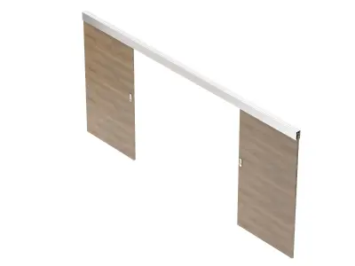 Wood Sliding Door 3D model