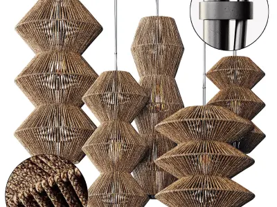 Lamp rope ZigZag n3 3D model