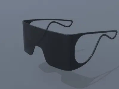 Fashion sci fi sun glasses 3D model