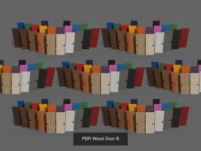 PBR Doors 3D Model Pack