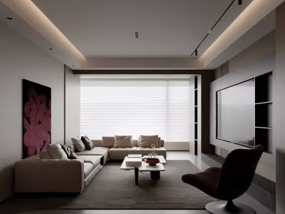 apartment interior scenes    3D model 5