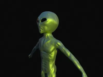 Alien Low-poly 3D model