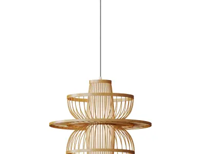 Rattan Pendant Light 3D model
