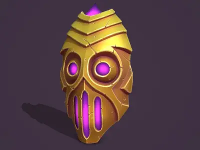 Lava mask Low-poly 3D model