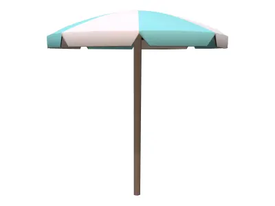 Beach Umbrella Low-poly 3D model